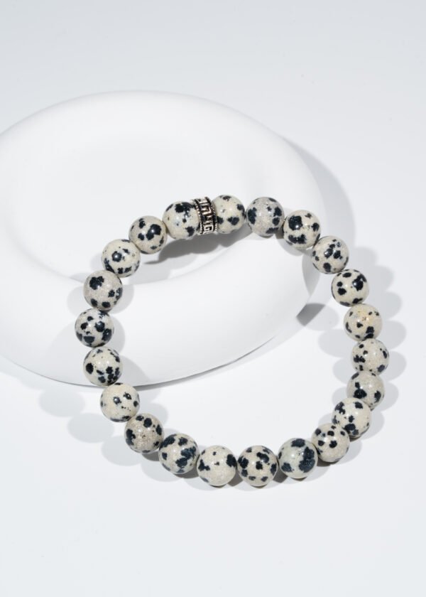 8mm Benekli Jasper Doğal Taş Bileklik