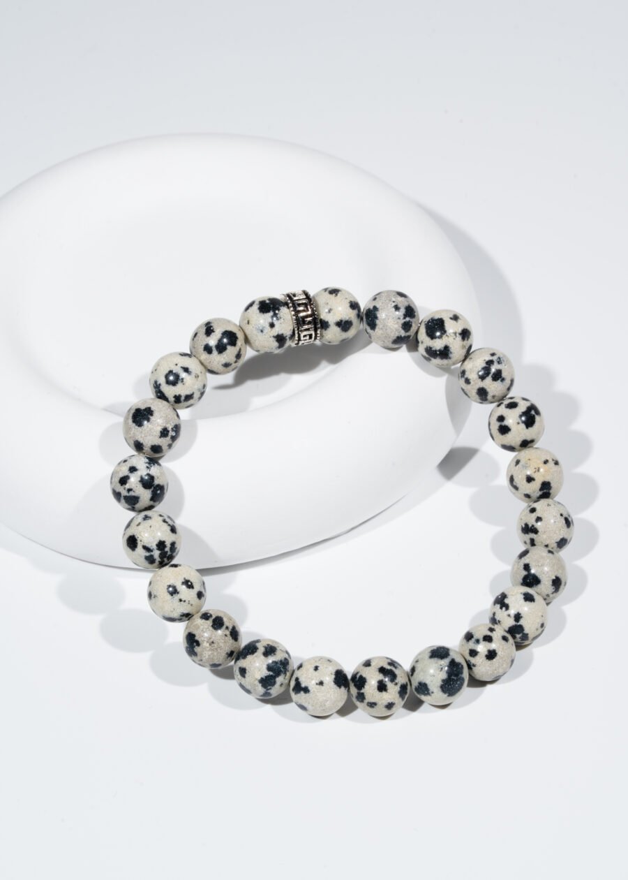 8mm Benekli Jasper Doğal Taş Bileklik