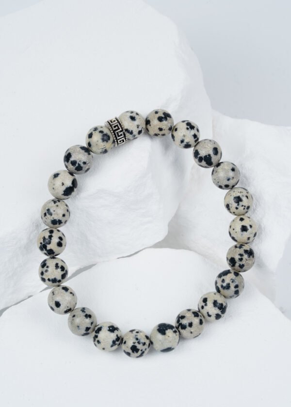 8mm Benekli Jasper Doğal Taş Bileklik