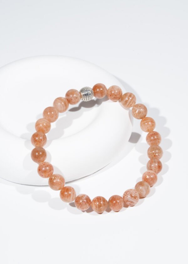 8mm Güneş Taşı Doğal Taş Bileklik