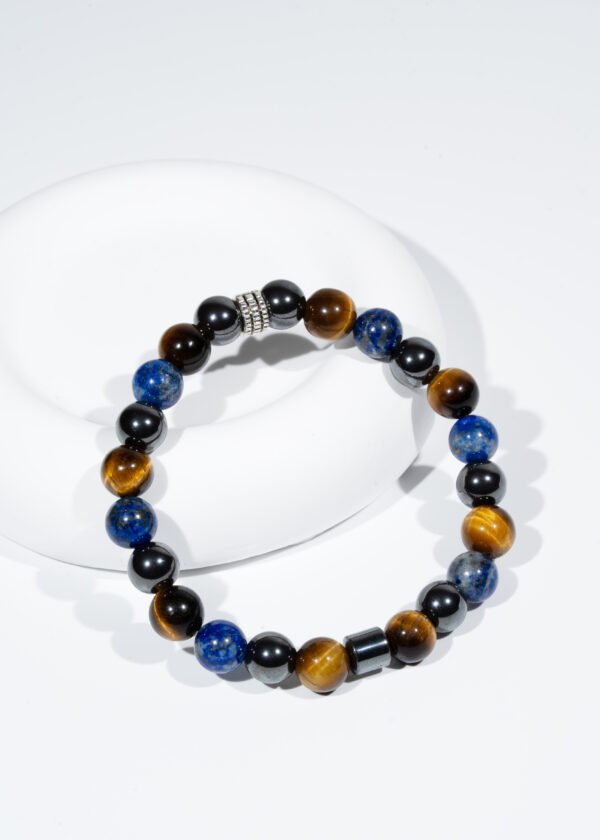 8mm Lapis Lazuli & Kaplan Gözü & Hematit Doğal Taş Bileklik
