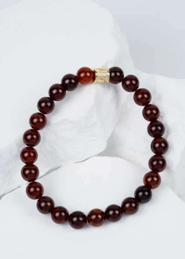 8mm Portakal Garnet (Lal) Doğal Taş Bileklik