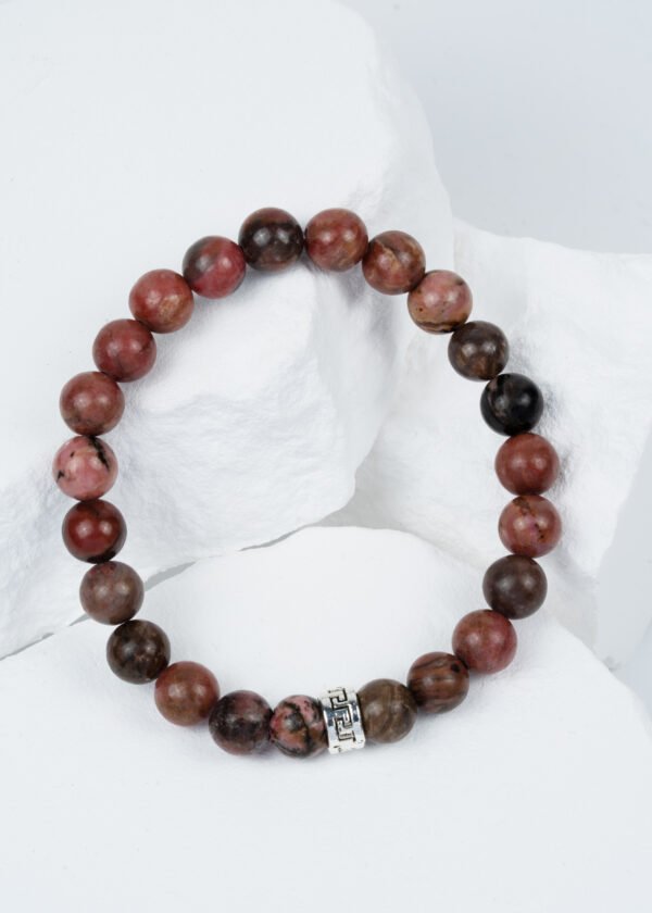 8mm Rodonit Doğal Taş Bileklik