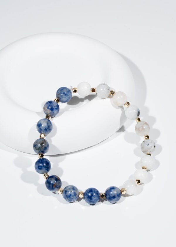 8mm Ay Taşı & Sodalit Doğal Taş Bileklik