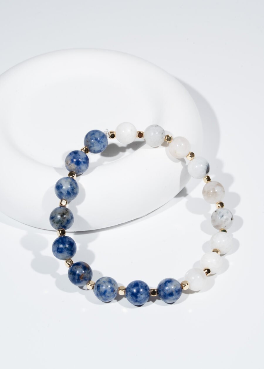 8mm Ay Taşı & Sodalit Doğal Taş Bileklik