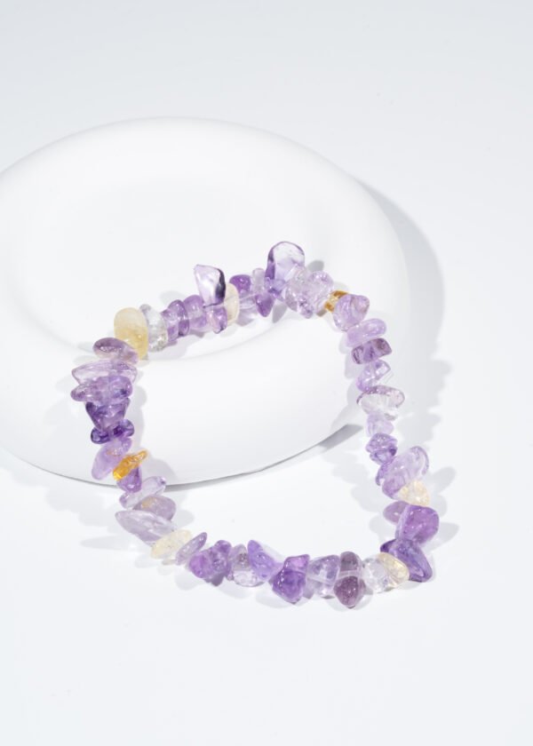 Kırıktaş Ametrin (Ametist & Sitrin) Doğal Taş Bileklik