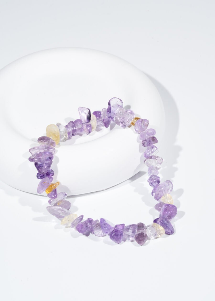 Kırıktaş Ametrin (Ametist & Sitrin) Doğal Taş Bileklik