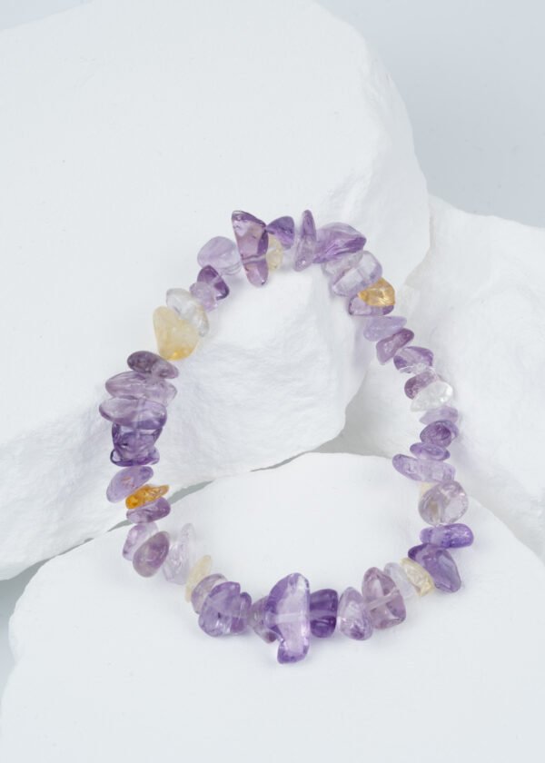 Kırıktaş Ametrin (Ametist & Sitrin) Doğal Taş Bileklik