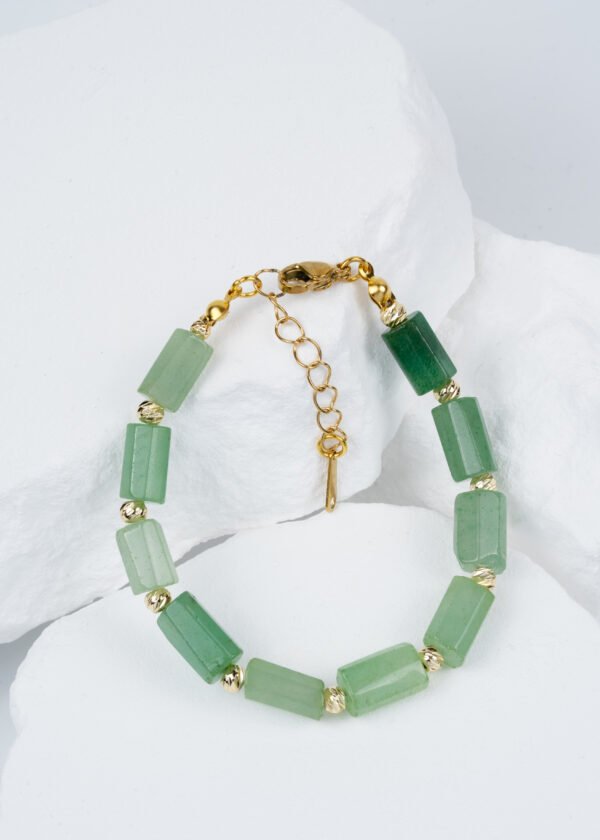 Silindir Kesim Aventurin Doğal Taş Bileklik