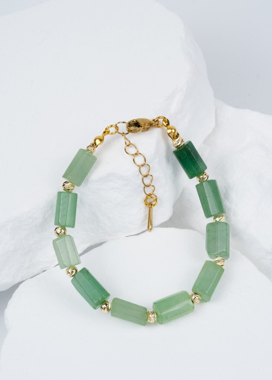 Silindir Kesim Aventurin Doğal Taş Bileklik