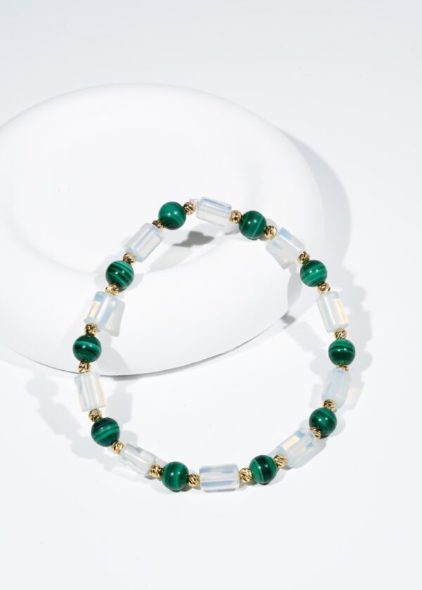 Ay Taşı & Malakit Doğal Taş Bileklik
