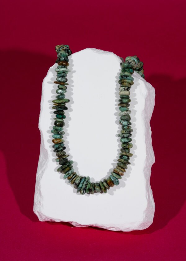 Afrika Turkuazı Doğal Taş Gümüş Kolye