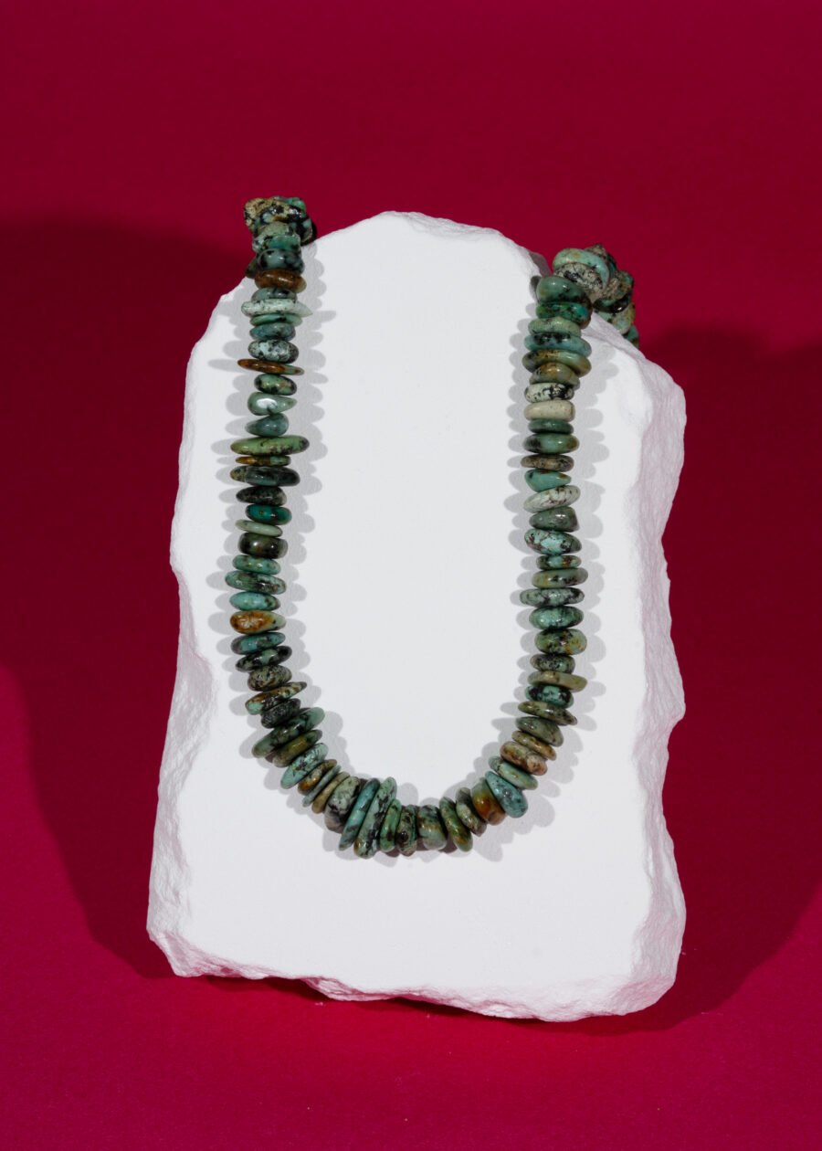 Afrika Turkuazı Doğal Taş Gümüş Kolye Afrika Turkuazı Doğal Taş Gümüş Kolye