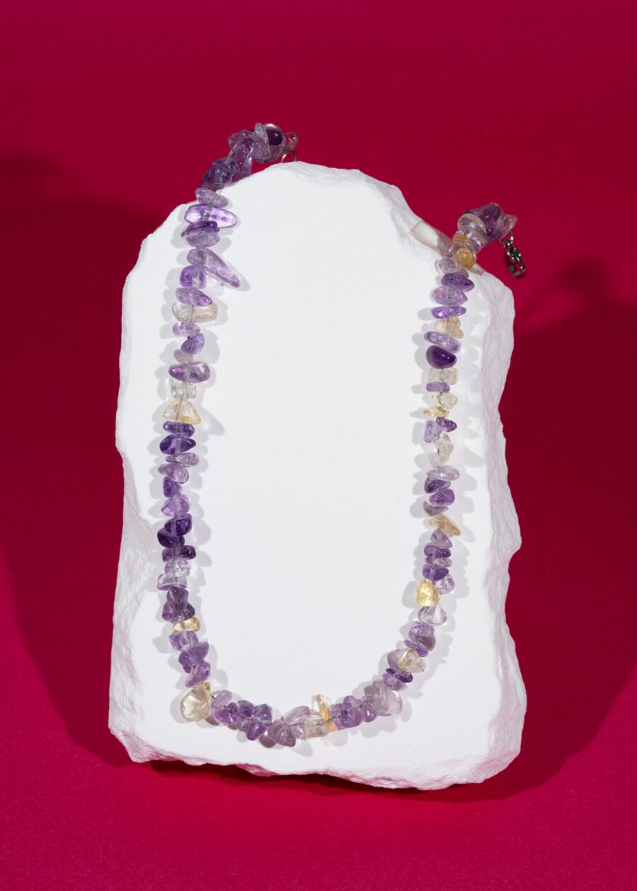 Kırıktaş Ametrin (Ametist & Sitrin) Doğal Taş Kolye