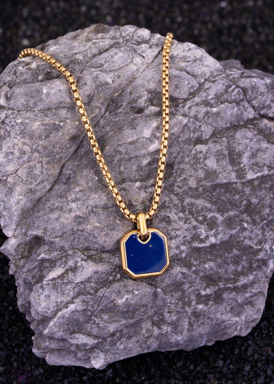 Lapis Lazuli Doğal Taş Premium 316L Çelik Altın Kaplama Kolye Lapis Lazuli Doğal Taş Premium 316L Çelik Altın Kaplama Kolye