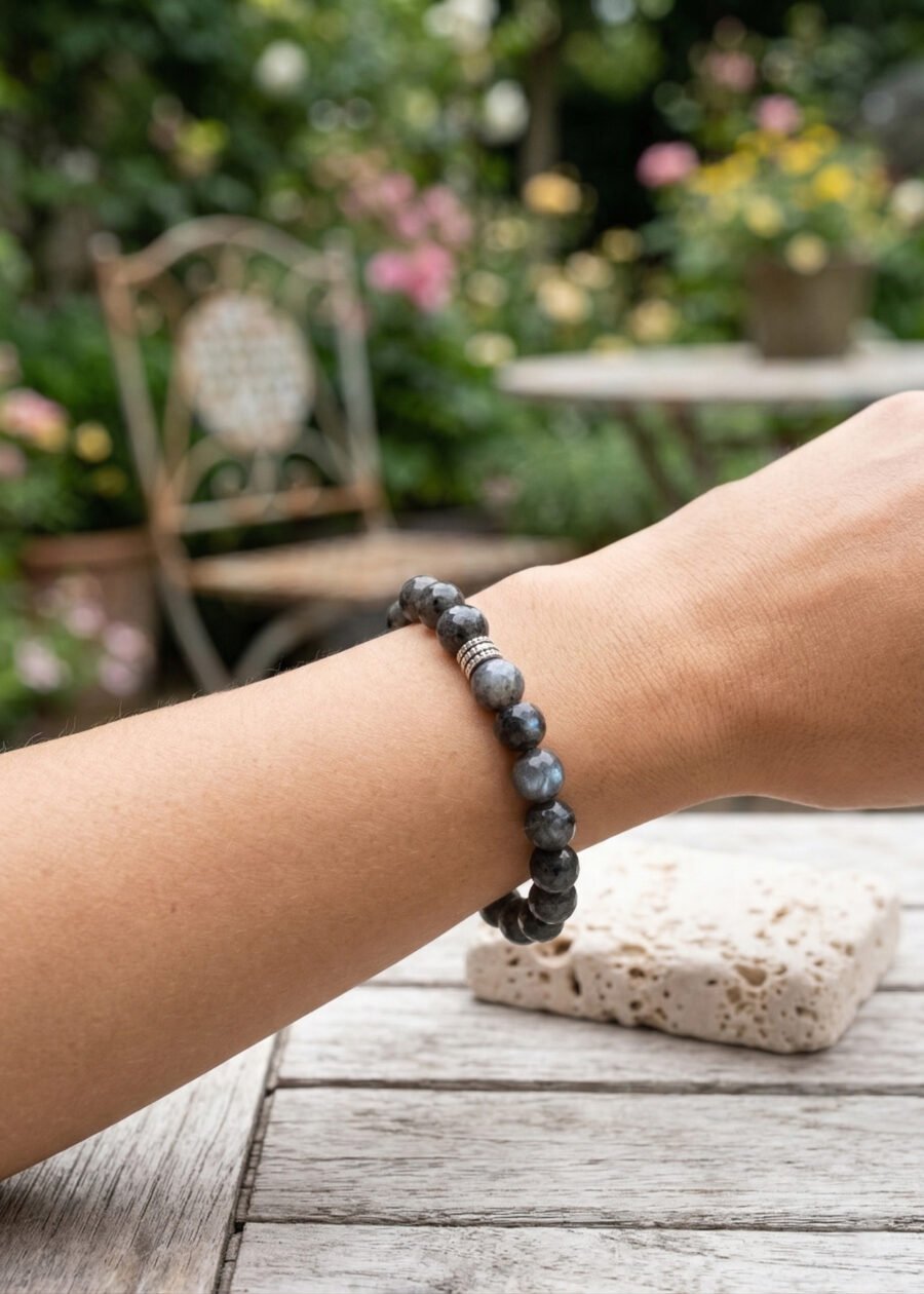 8mm Spektrolit Doğal Taş Bileklik