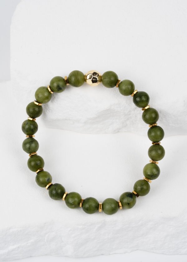 8mm Yeşim & Hematit Doğal Taş Bileklik