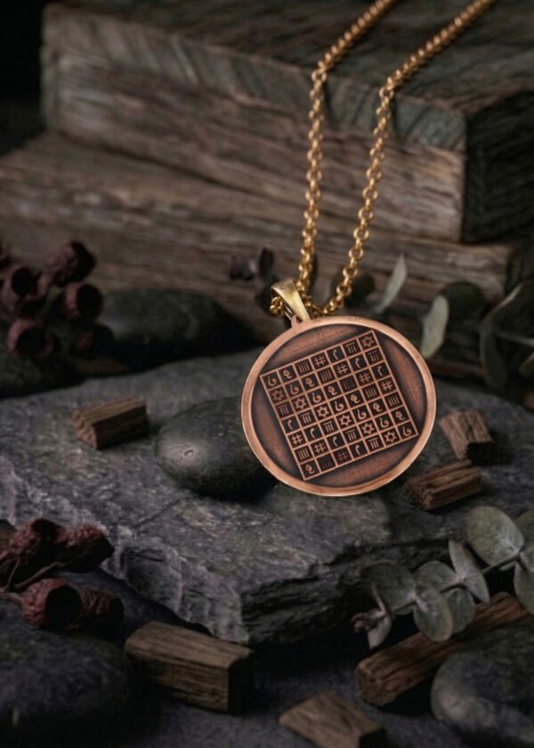 İsmi Azam Vefkli Celcelûtiyye Bakır Kolye - Görsel 4